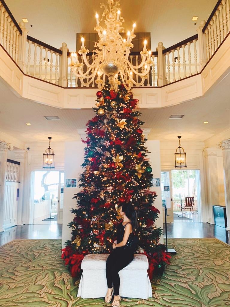 ホテルのクリスマスツリー