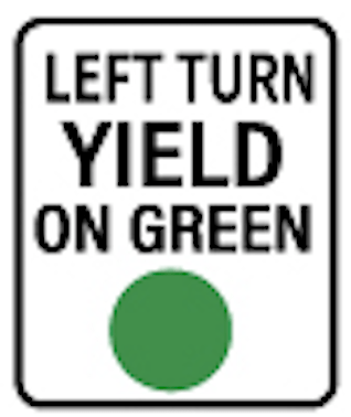 道路標識 Left Turn Yield on Green
