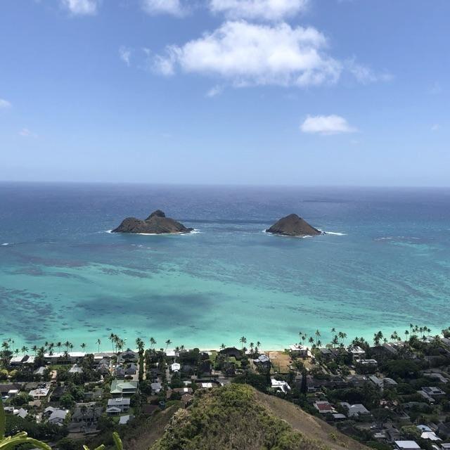 ハワイ・カイルアビーチの眺め